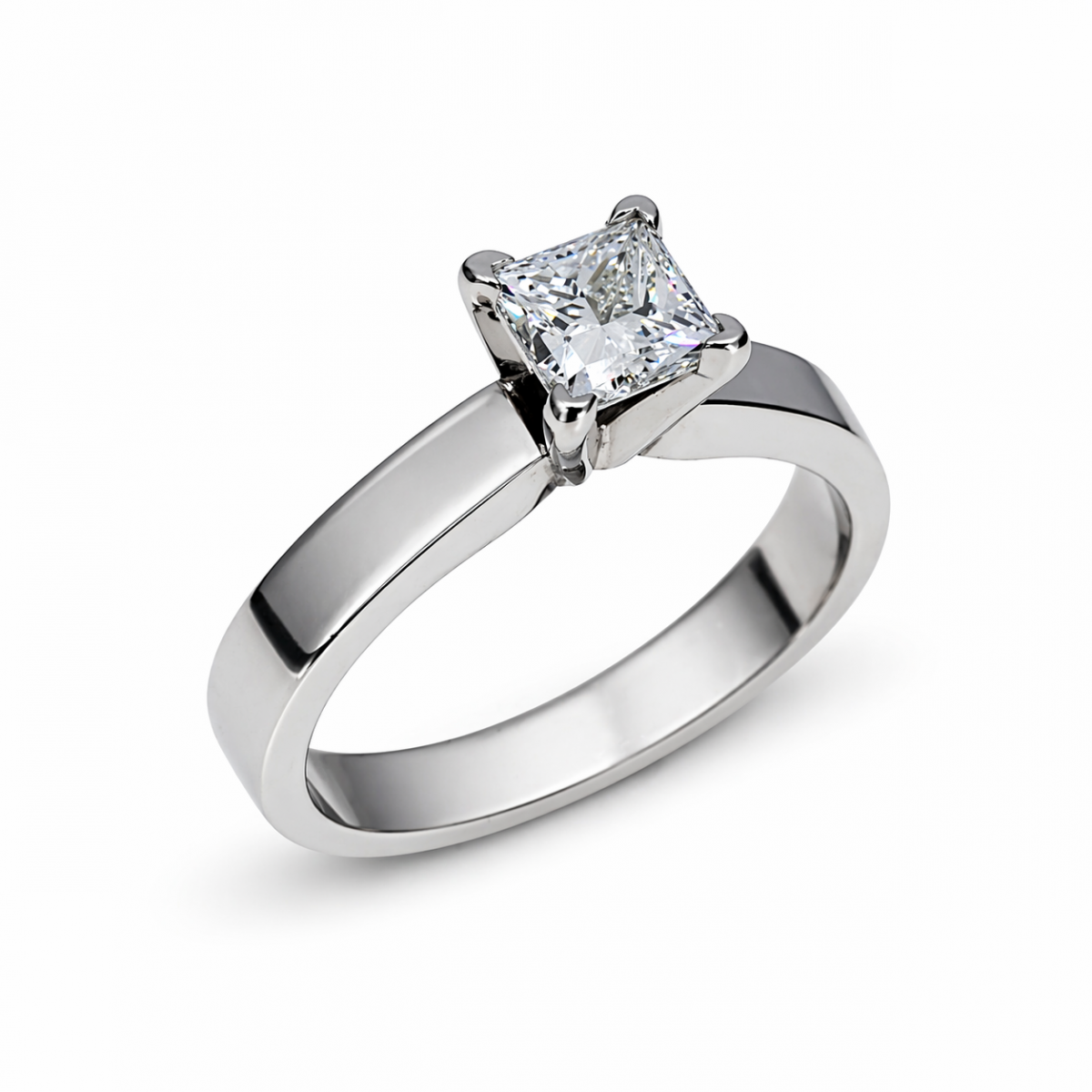 Princess Solitair Ring 1-0.71crt